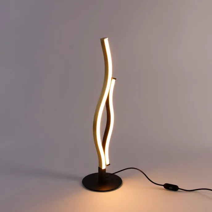 Design tafellamp zwart met goud incl. LED dimbaar - Blaze