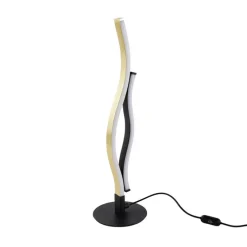 Design tafellamp zwart met goud incl. LED dimbaar - Blaze