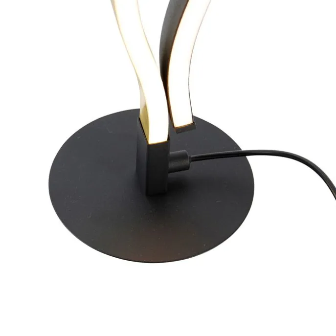 Design tafellamp zwart met goud incl. LED dimbaar - Blaze