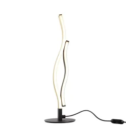 Design tafellamp zwart met goud incl. LED dimbaar - Blaze