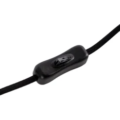 Design tafellamp zwart met smoke glas op standaard - Dome