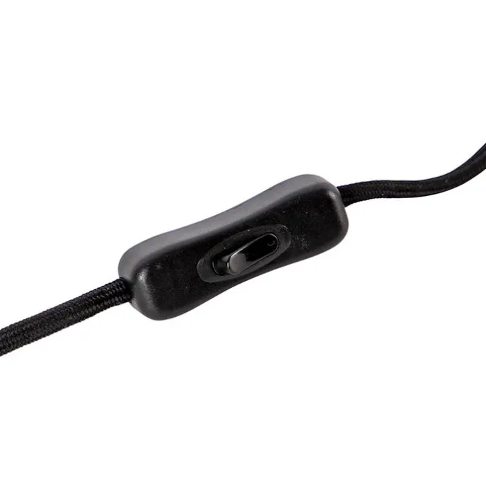 Design tafellamp zwart met smoke glas - Dome