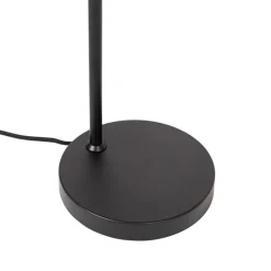 Design tafellamp zwart met messing en amber glas - Zuzanna