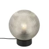 Design tafellamp zwart met smoke glas - Chico