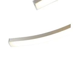 Design vierkante plafondlamp staal incl. LED - Onda