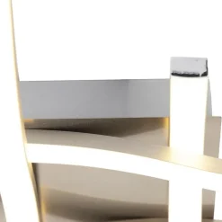 Design vierkante plafondlamp staal incl. LED - Onda