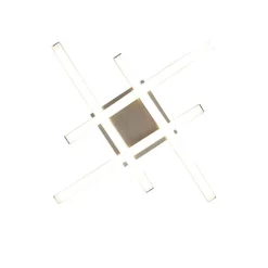 Design vierkante plafondlamp staal incl. LED - Onda