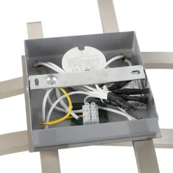 Design vierkante plafondlamp staal incl. LED - Onda