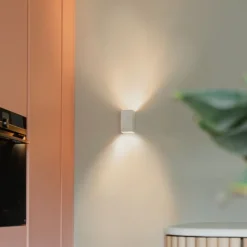 Design vierkante wandlamp wit - Sabbir