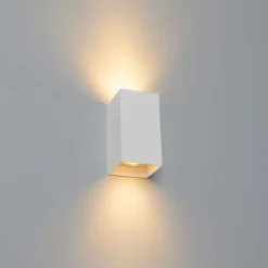 Design vierkante wandlamp wit - Sabbir