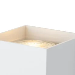 Design vierkante wandlamp wit - Sabbir