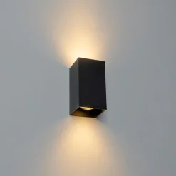 Design vierkante wandlamp zwart - Sabbir