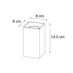 Design vierkante wandlamp zwart - Sabbir