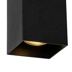 Design vierkante wandlamp zwart - Sabbir