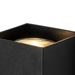 Design vierkante wandlamp zwart - Sabbir