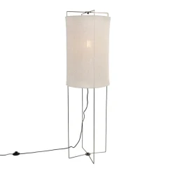 Design vloerlamp beige linnen kap - Rich