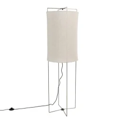 Design vloerlamp beige linnen kap - Rich