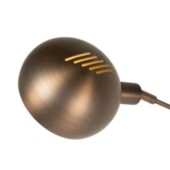 Design vloerlamp donkerbrons met goud 5-lichts - Sixties Marmo