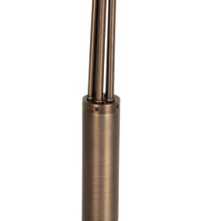 Design vloerlamp donkerbrons met goud 5-lichts - Sixties Marmo