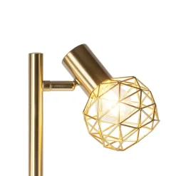 Design vloerlamp goud 3-lichts verstelbaar - Mesh