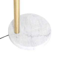 Design vloerlamp messing met opaal glas 5-lichts - Sixties Marmo