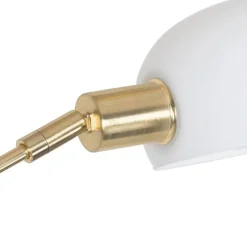 Design vloerlamp messing met opaal glas 5-lichts - Sixties Marmo