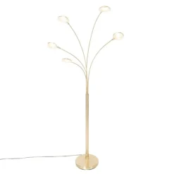 Design vloerlamp messing incl. LED 5-lichts - Sixties Trento