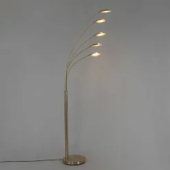 Design vloerlamp messing incl. LED 5-lichts - Sixties Trento