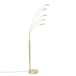 Design vloerlamp messing incl. LED 5-lichts - Sixties Trento