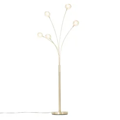 Design vloerlamp messing incl. LED 5-lichts - Sixties Trento