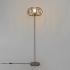 Design vloerlamp roestbruin draad - Johanna