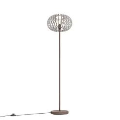 Design vloerlamp roestbruin draad - Johanna