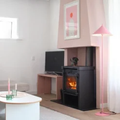 Design vloerlamp roze driehoek - Triangolo