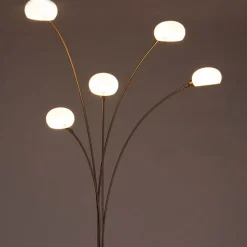 Design vloerlamp staal 5-lichts - Sixties Marmo