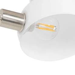 Design vloerlamp staal met opaal glas 5-lichts - Sixties Marmo