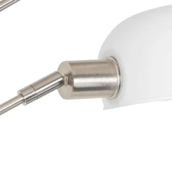 Design vloerlamp staal met opaal glas 5-lichts - Sixties Marmo