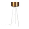 Design vloerlamp wit met kap koper 50 cm - Puros