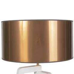 Design vloerlamp wit met kap koper 50 cm - Puros