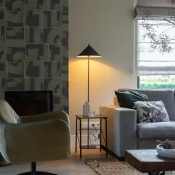 Design vloerlamp zwart driehoek - Triangolo