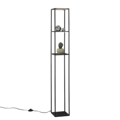 Design vloerlamp zwart incl. LED met touch dimmer - Jitske