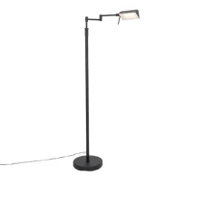 Design vloerlamp zwart incl. LED met touch dimmer - Notia