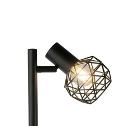 Design vloerlamp zwart 3-lichts verstelbaar - Mesh