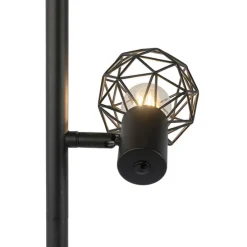 Design vloerlamp zwart 3-lichts verstelbaar - Mesh