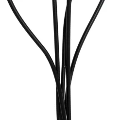 Design vloerlamp zwart met stoffen kappen 5-lichts - Melis