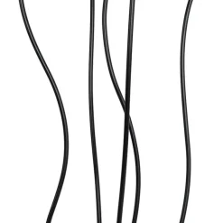 Design vloerlamp zwart met stoffen kappen 5-lichts - Melis