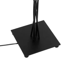 Design vloerlamp zwart met stoffen kappen 5-lichts - Melis