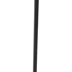 Design vloerlamp zwart met amber glas - Qara Down