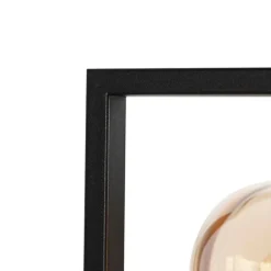 Design vloerlamp zwart met amber glas - Qara Down