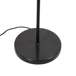 Design vloerlamp zwart met smoke glas - Qara