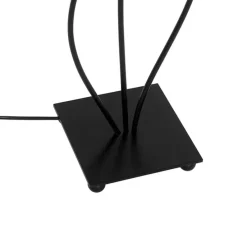 Design vloerlamp zwart met stoffen kappen 3-lichts - Melis